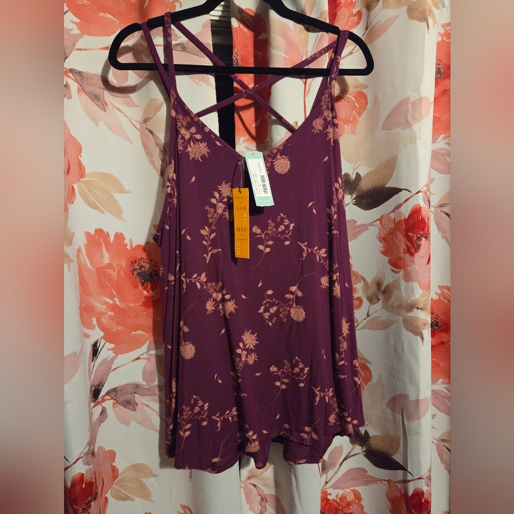 41 Hawthorn Plum Floral Tank Top